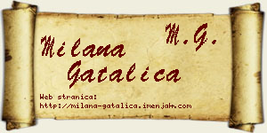 Milana Gatalica vizit kartica